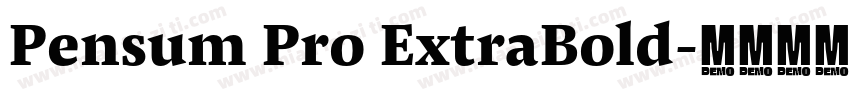 Pensum Pro ExtraBold字体转换